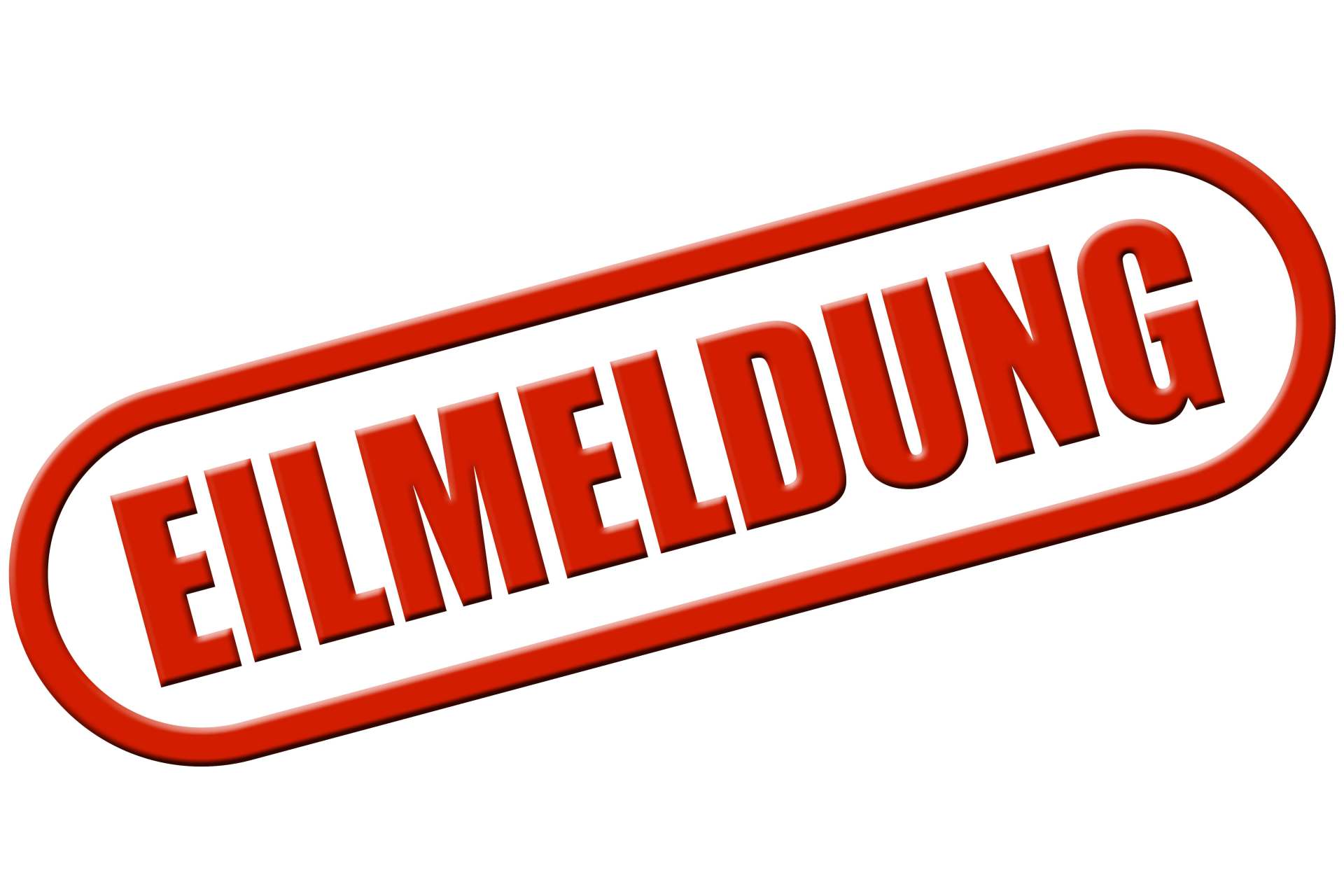 Schild mit der Aufschrift "Eilmeldung", um eine eilige Nachricht anzuzeigen.