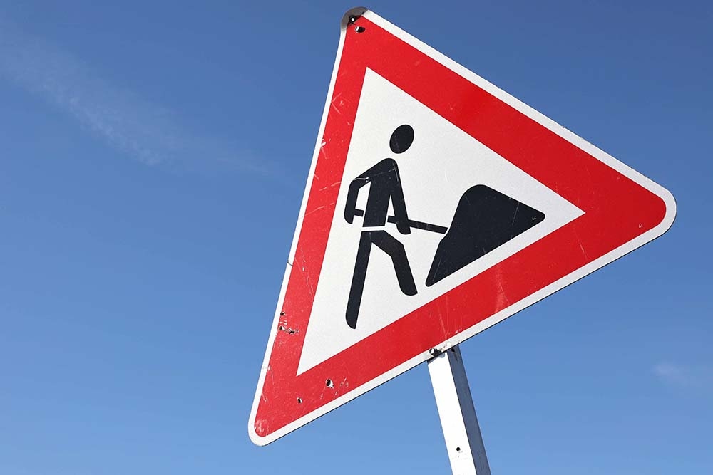 Deutsches Verkehrszeichen: Arbeitsstelle Deutsches Verkehrszeichen: Arbeitsstelle
