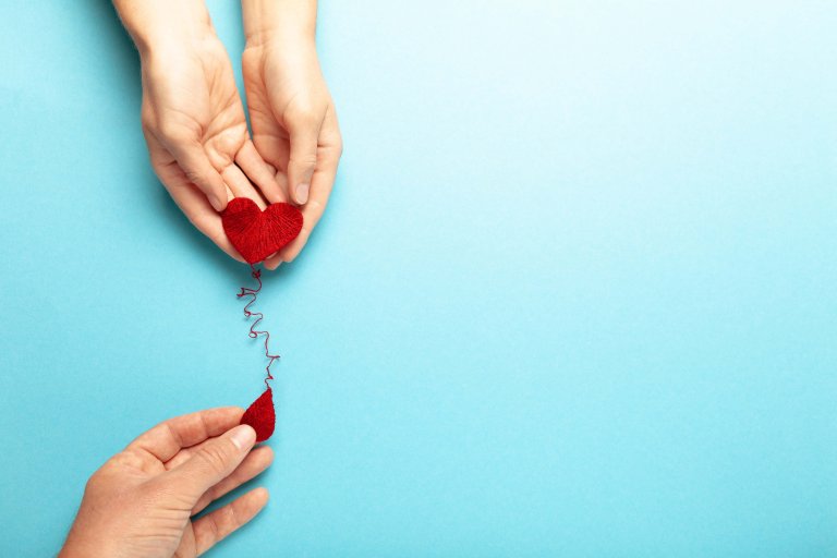 Blood donor. Hands with red heart and drop. Medical donation and Blood donor. Hands with red heart and drop. Medical donation and
