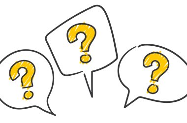 Strichfiguren: question marks, speech bubbles