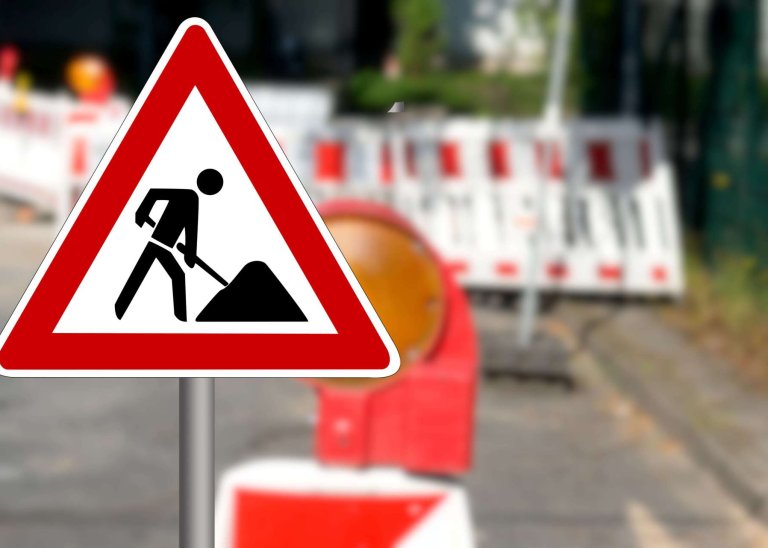 Baustellenzeichen Verkehrszeichen Baustelle