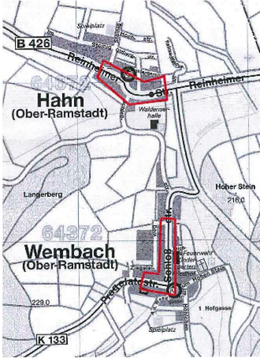 Geltungsbereiche Modau