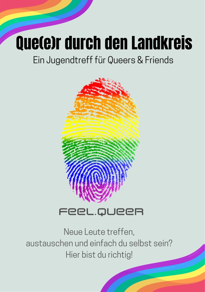 Fingerabdruck in Regenbogenfarben